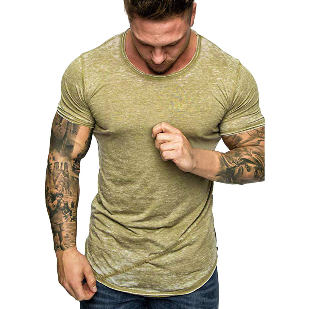 Casual Round Neck Short Sleeve Men's T-Shirt