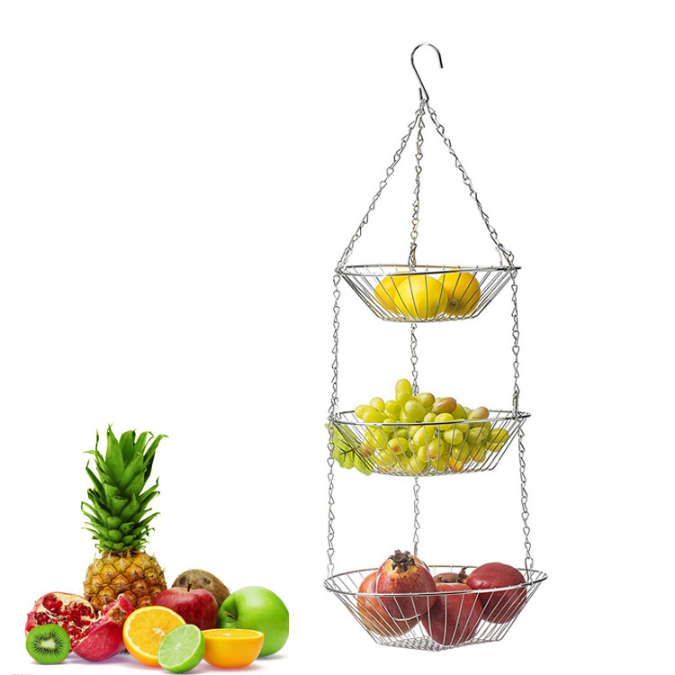 Title 4, Foldable Storage Fruit And Vegetable Hanging Ba...