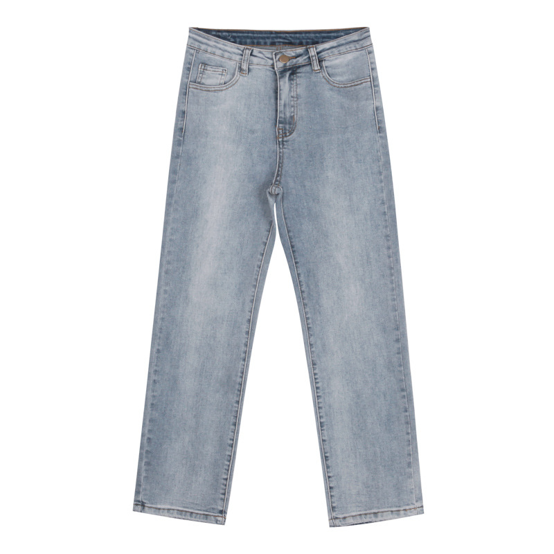 Women's Light-Colored Washed Feet Pants Slim Jeans