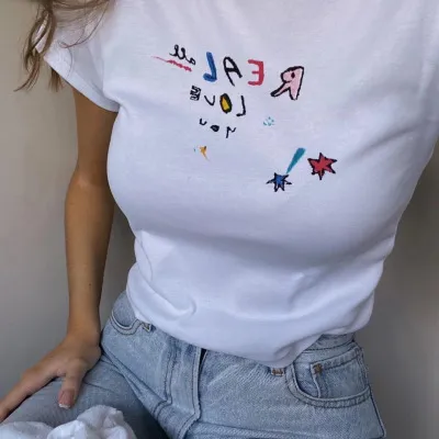 Temperament Slim Top Short T Shirt White - Shop at LoveMi
