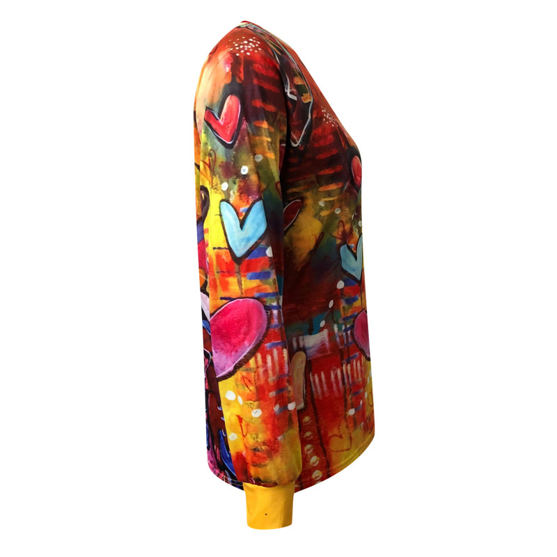 Magic Butterfly Print T-Shirts Women's Casual Thermal