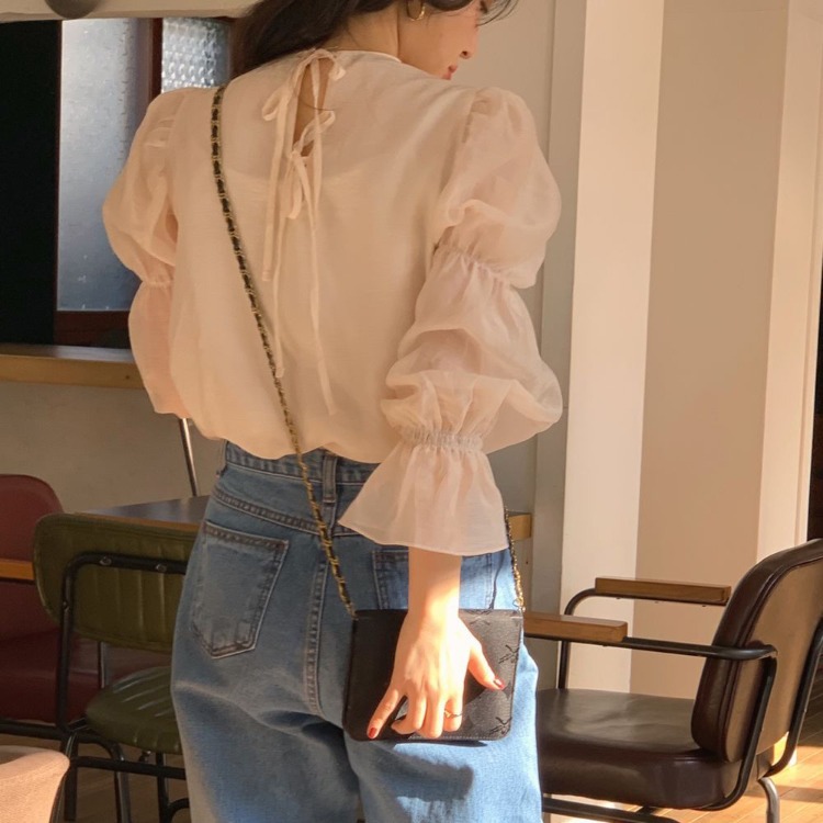 Lace White French Retro Design Niche Top