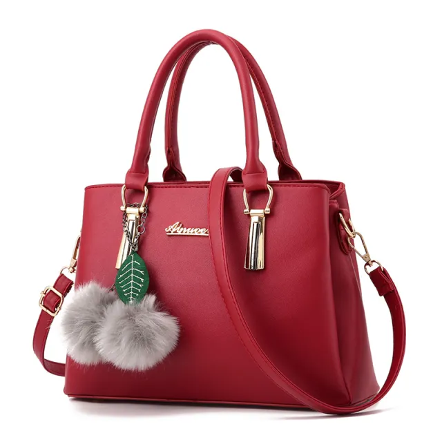 Korean Style One Shoulder Casual Messenger Handbag Red - Shop at LoveMi