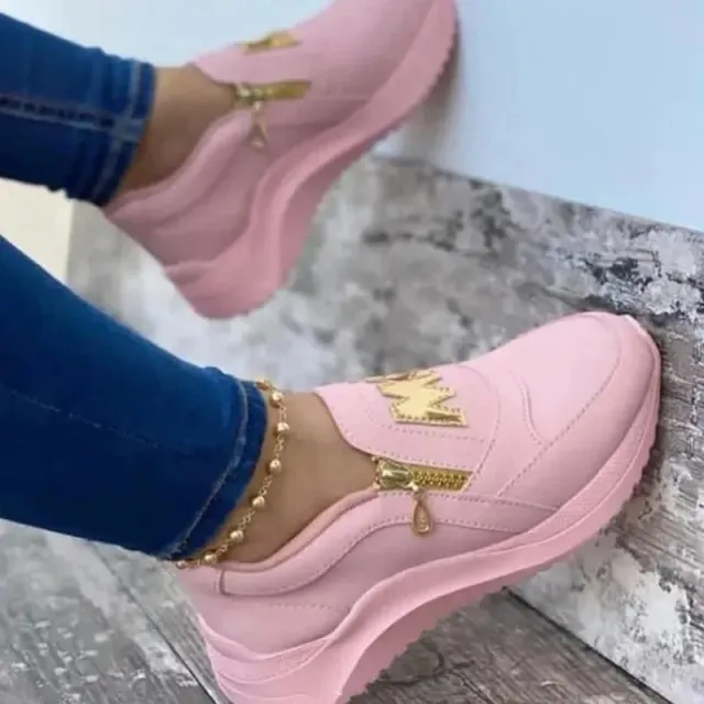 New Artificial PU Low Top Viscose Shoes Round Toe Fashion Sandals Pink - Shop at LoveMi