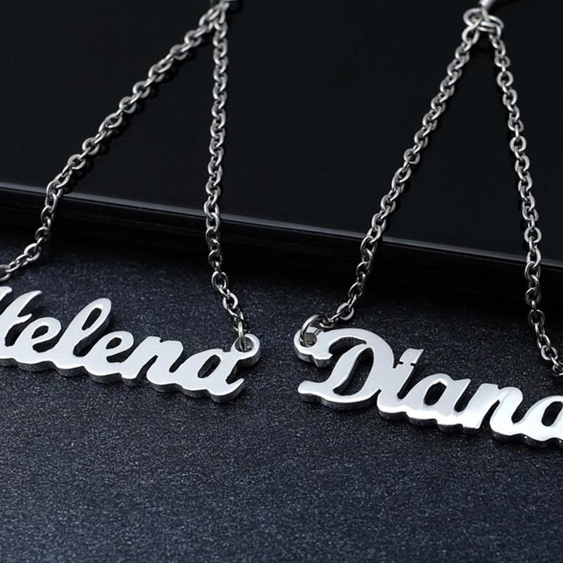 Stainless Steel Alphabet Name Exaggerated Earring Female