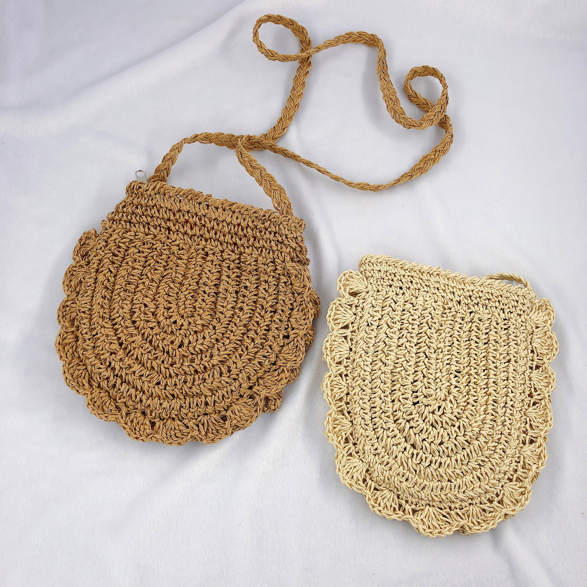 Crochet Small Lace Semicircle Female Bag