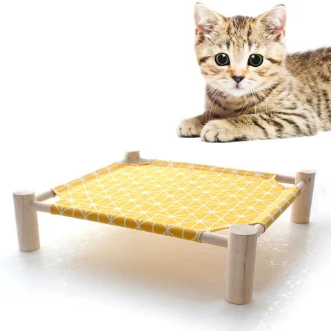 Removable and Washable Solid Wood Pet Dog Bed