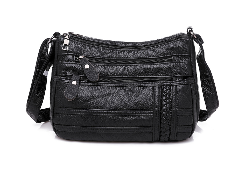 Small Square Bag Soft Leather Single Shoulder Bag Fashion Woven Lace Sideband Sidekick Bag Leisure