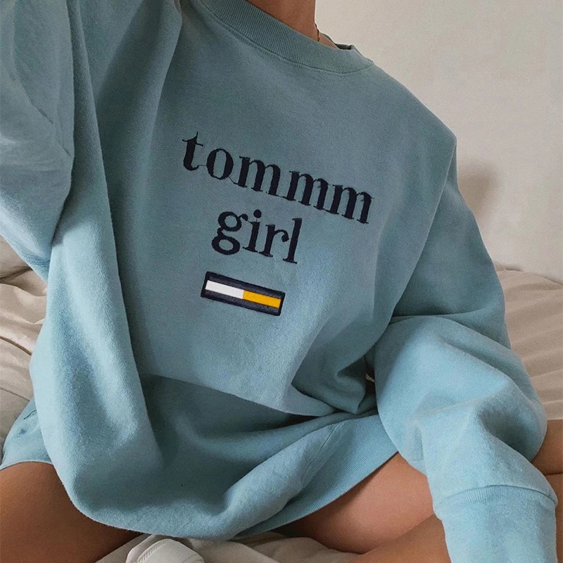  Cross-border  For Loose And Lovely Blue Print  Loose Women's Clothing