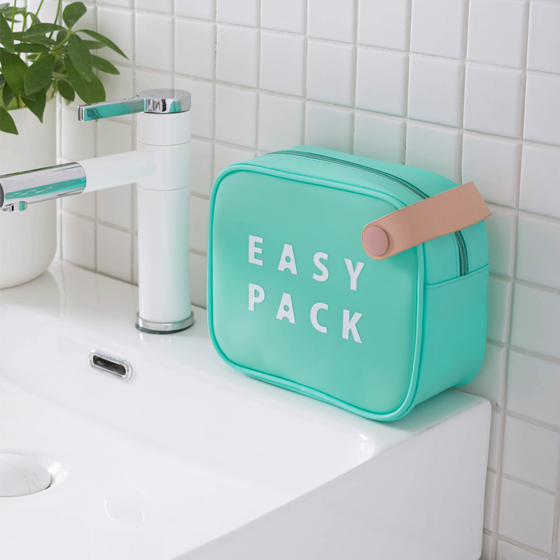 PURDORED 1 Pc Women Clear Cosmetic Bag TPU Waterproof Zipper