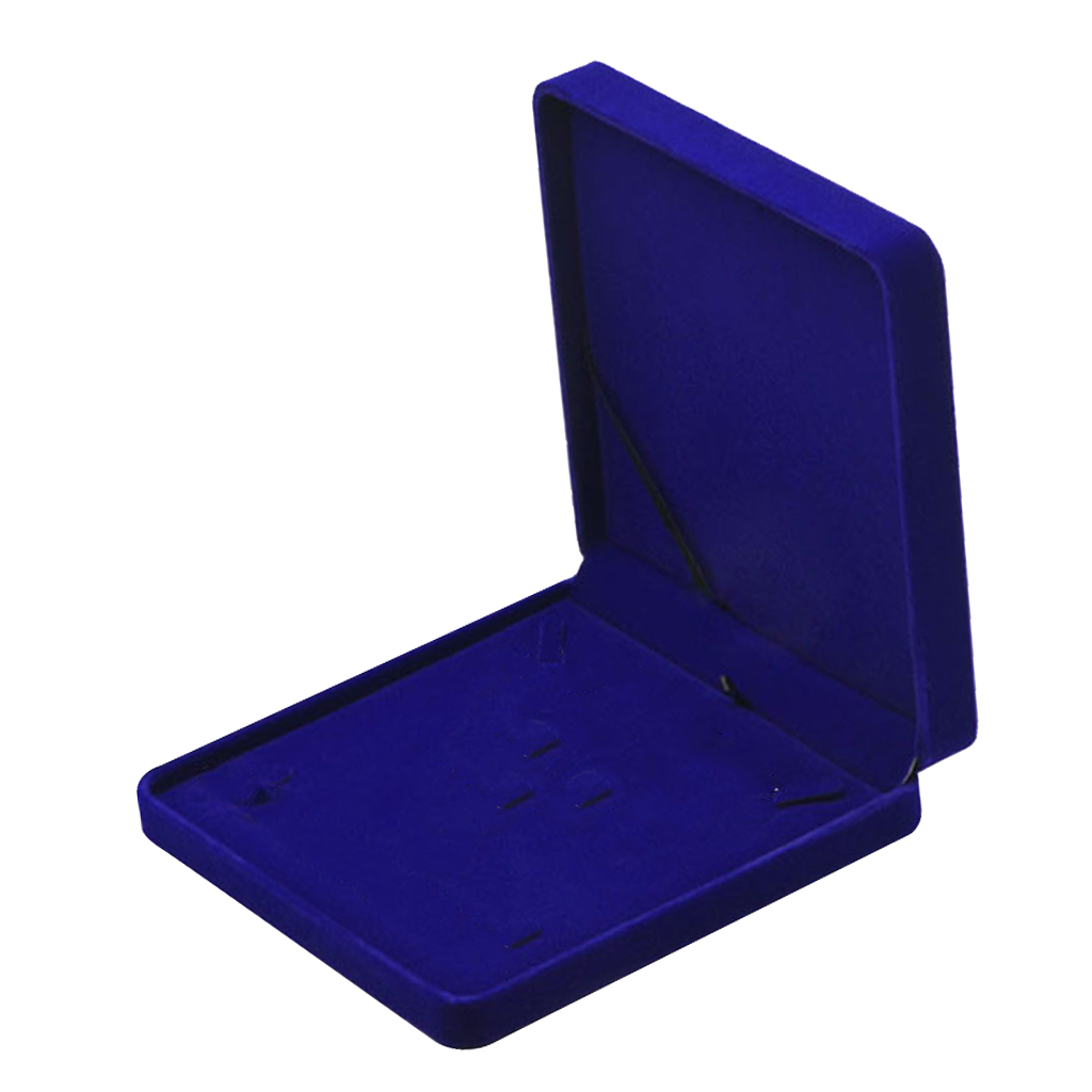 Earrings bracelet necklace box 4 piece set box (blue-large)