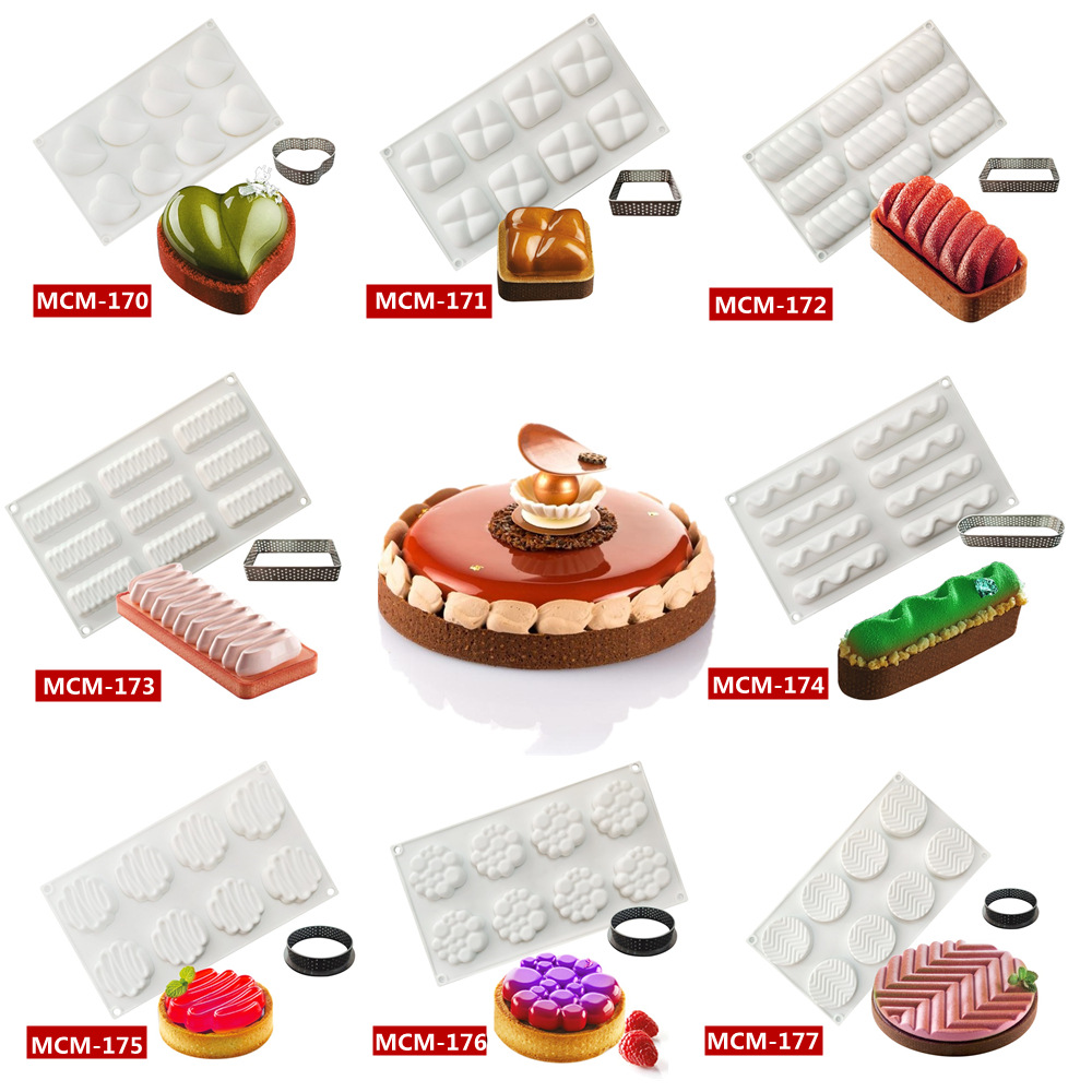 Title 5, Silicone Molds Kit Tart Ring Cake Decorating To...