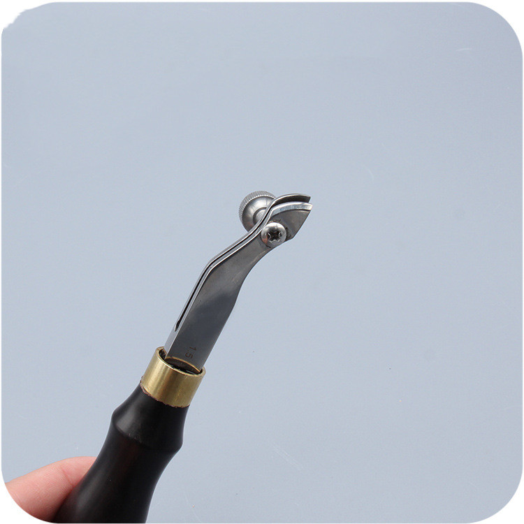 Handmade Leather Goods DIY Purple Sandalwood Handle Adjustable Sideliner Side Pressure Scriber