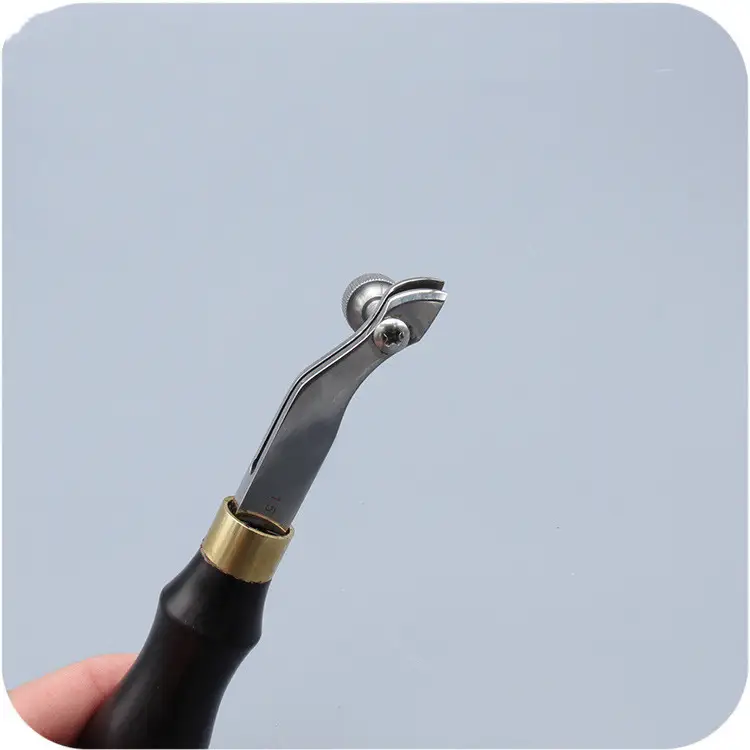 Handmade Leather Goods DIY Purple Sandalwood Handle Adjustable Sideliner Side Pressure  Scriber