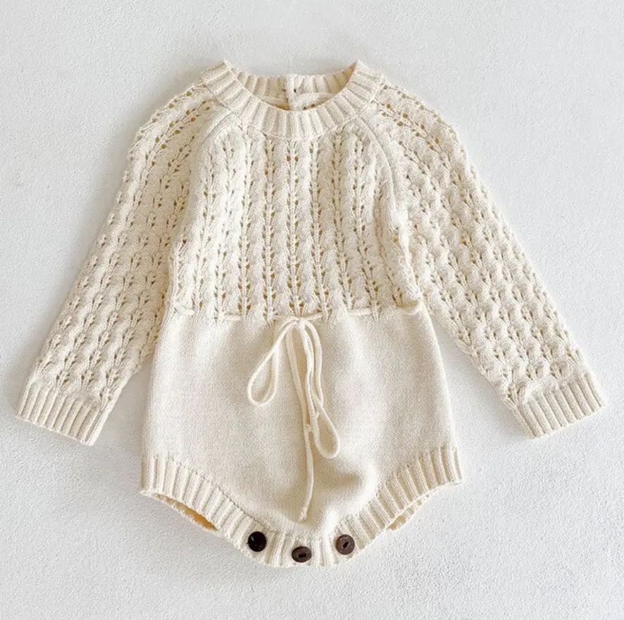 Girl Baby Knitted Hollow Waist Girdle Long Sleeves Harpy