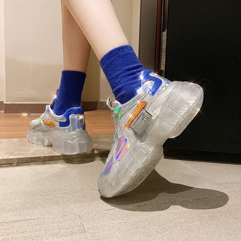 Title 6, Women Transparent Sneakers Harajuku Ladies Plat...