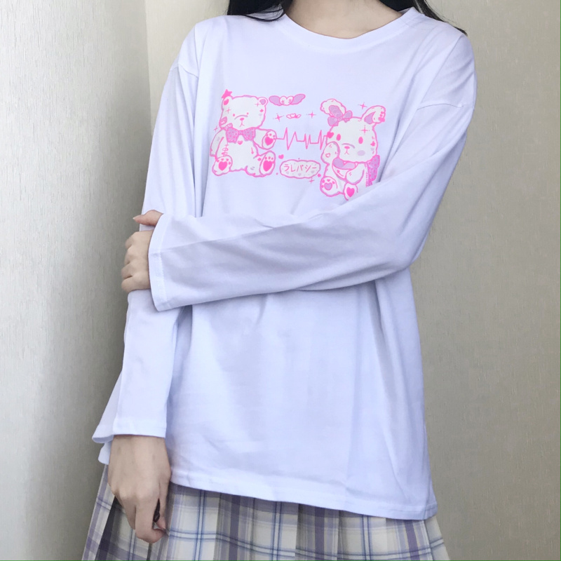 JK Girl Top Loose Long Sleeve T-shirt