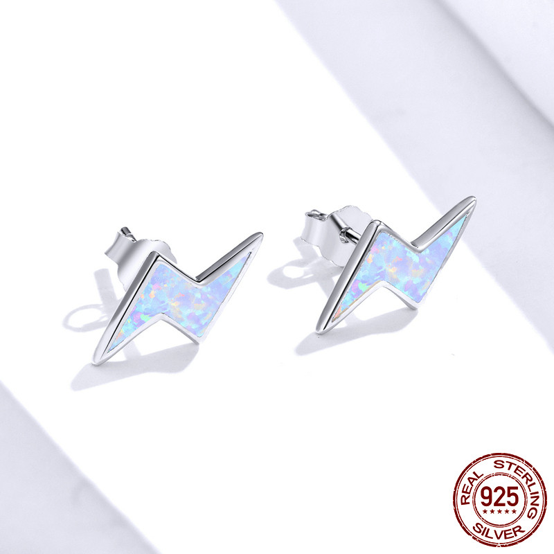Sterling Silver s925 Lightning Cloud Earrings