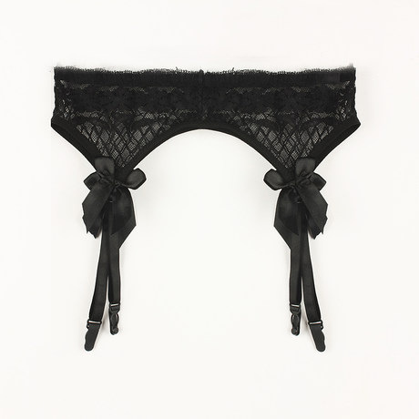 Title 1, Sexy Perspective Garter Belt Bow Temptation Lace