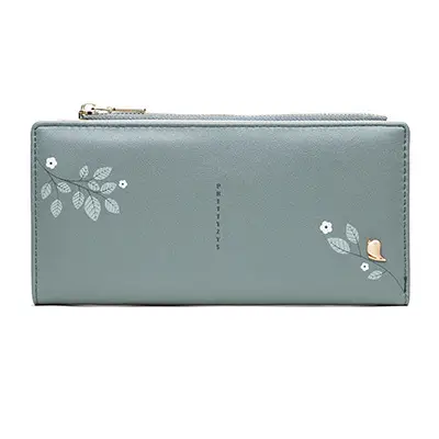 Printing Zipper Folding Wallet, Multi-Card Position PU Student Wallet, Wallet