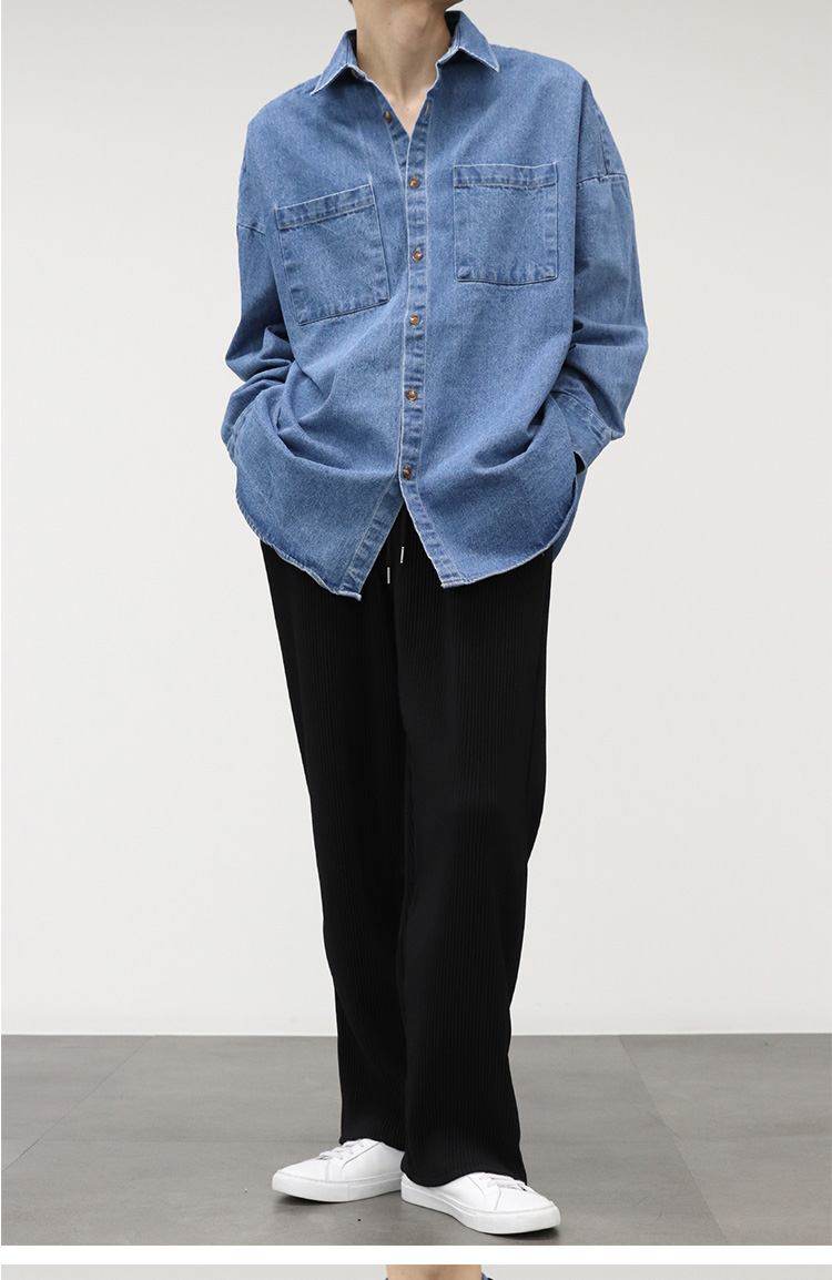 Loose Drape High-Waist White Wide-leg Pants