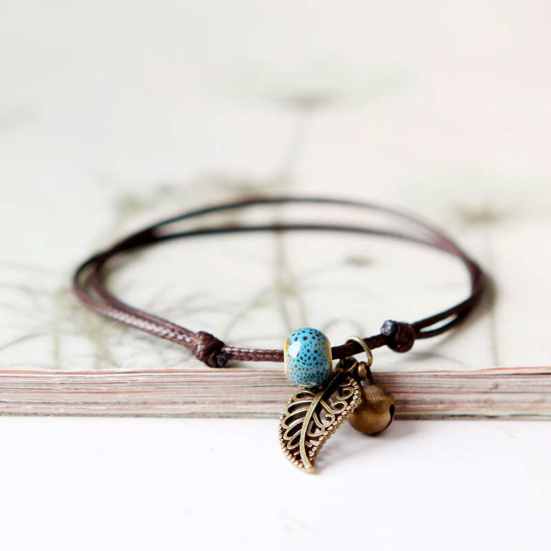Bracelet Plant Flower Jingdezhen Ceramic Beaded