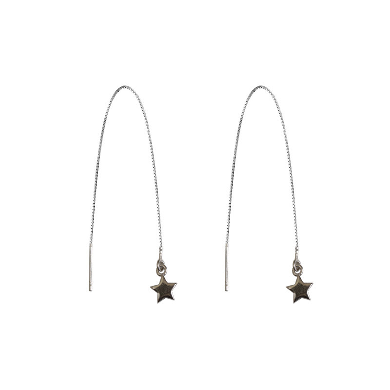 Five-Pointed Star Minimalist Silver Earrings Earrings