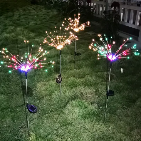 Ground-Inserted Firework Lights Christmas Outdoor LED Holiday Sky Starry