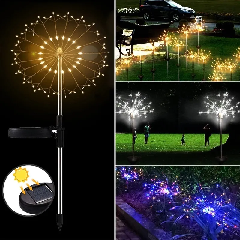 Ground-Inserted Firework Lights Christmas Outdoor LED Holiday Sky Starry Lights Lawn Christmas Lights Solar String Lights – image 4