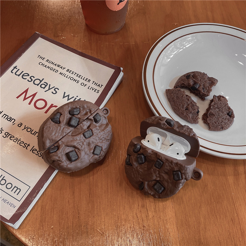 Compatible with Apple, Simulation Chocolate Chip Cookie Airpods Protective Cover - Image 6