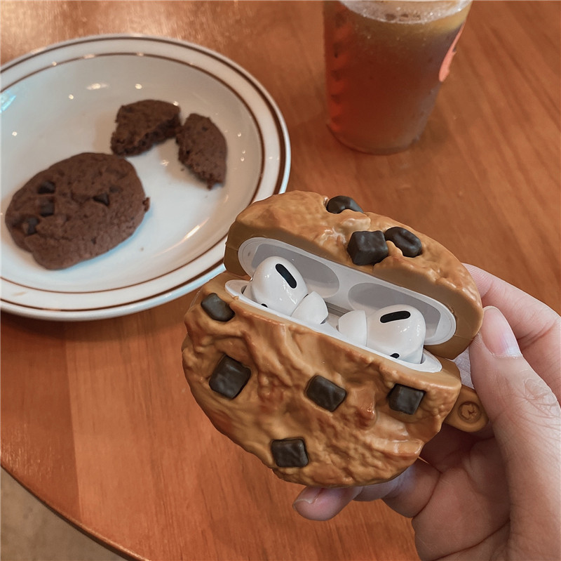 Compatible with Apple, Simulation Chocolate Chip Cookie Airpods Protective Cover - Image 4
