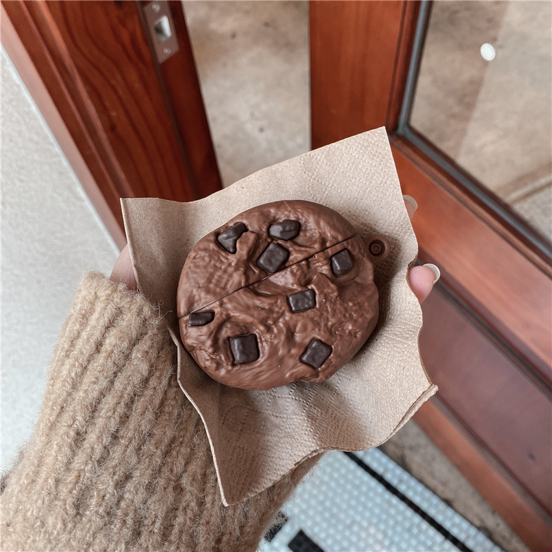Compatible with Apple, Simulation Chocolate Chip Cookie Airpods Protective Cover - Image 3