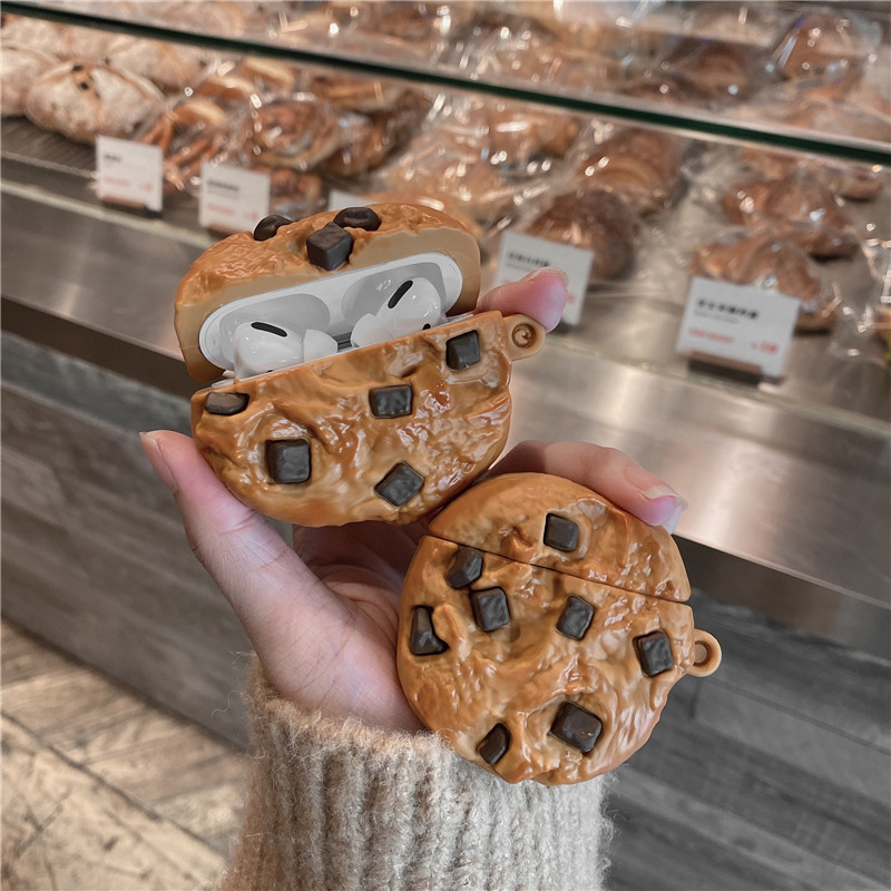 Compatible with Apple, Simulation Chocolate Chip Cookie Airpods Protective Cover - Image 7