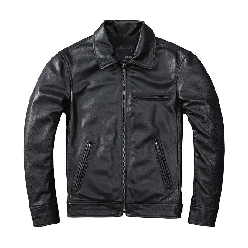 Top Layer Soft Calfskin Men's Slim Leather