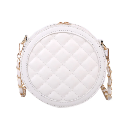 Fashion Net Red Small Round Bag Messenger Bag Female Trend Ins Rhombus Chain Bag