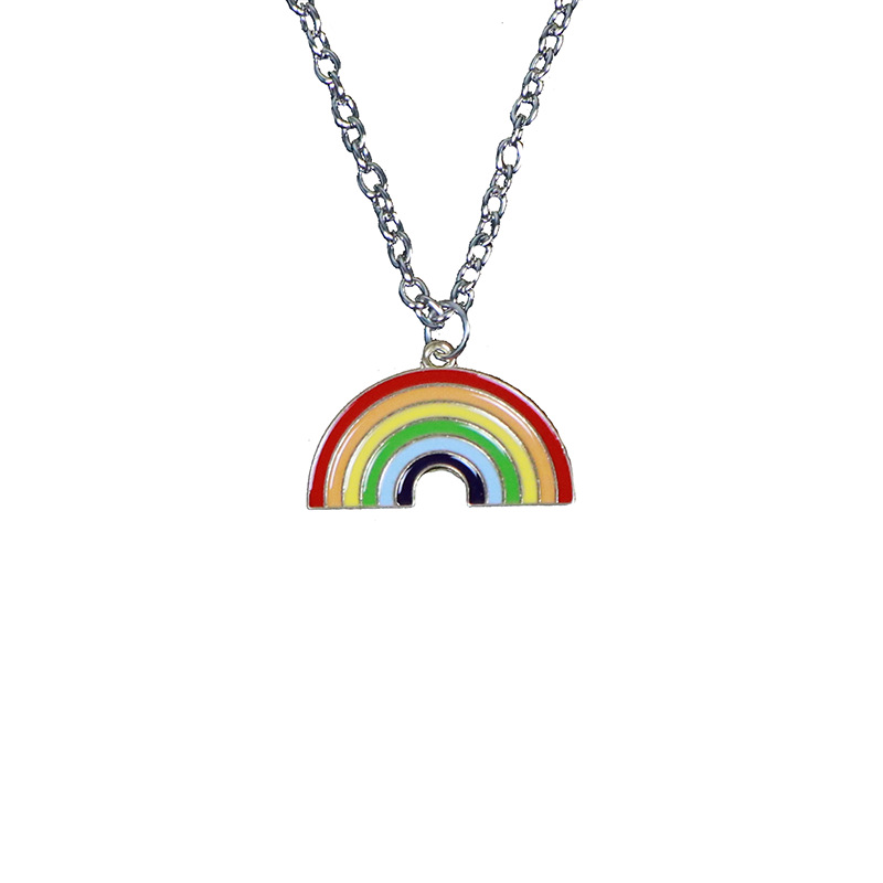 Creative Rainbow Necklace Small Pendant