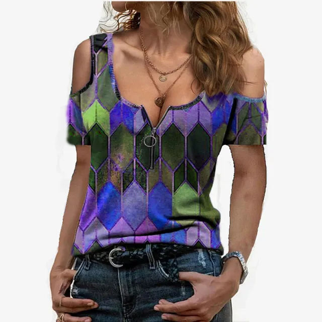 Urban Casual Sexy Zipper Top Blue - Shop at LoveMi