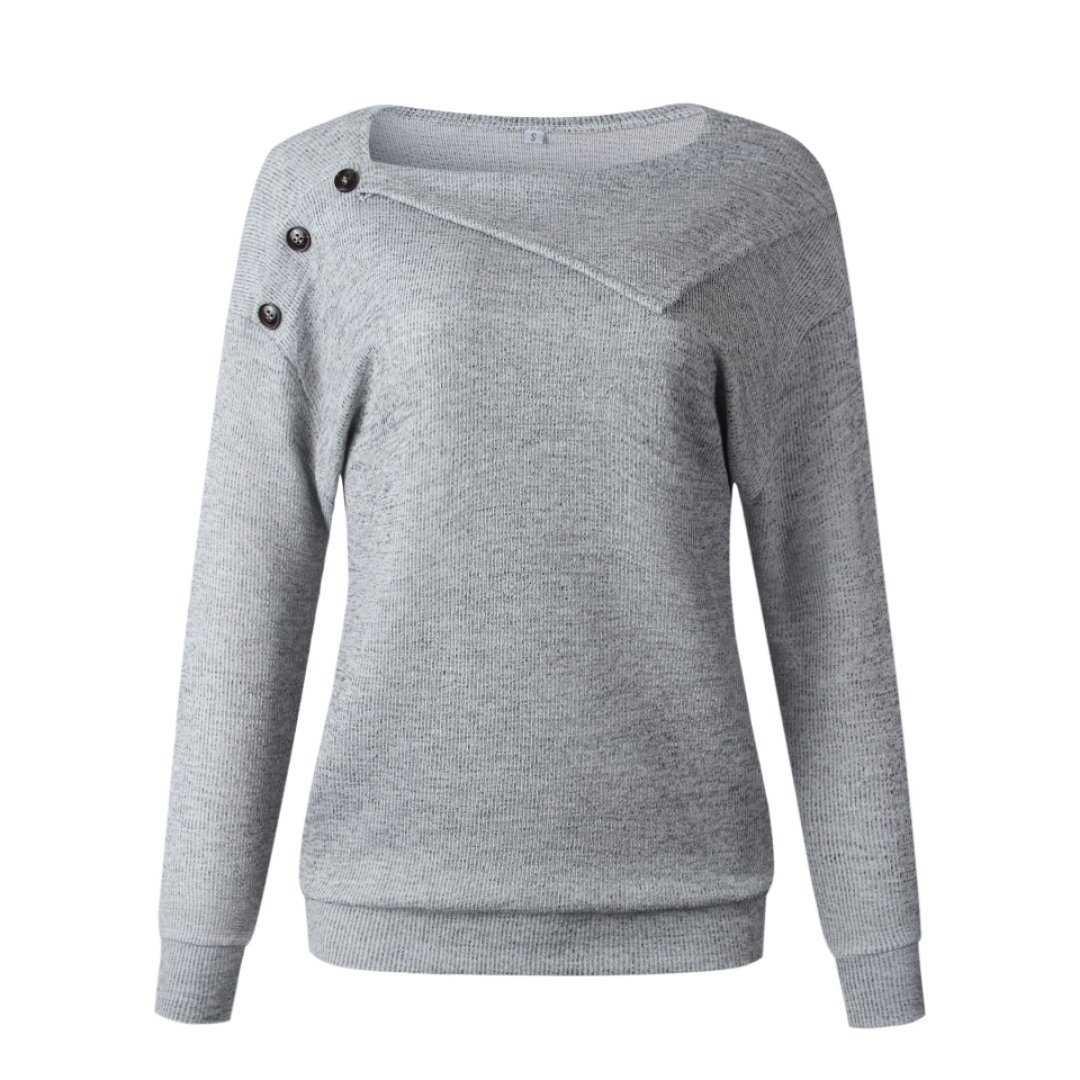 Title 9, Loose round neck button thick sweater for women...