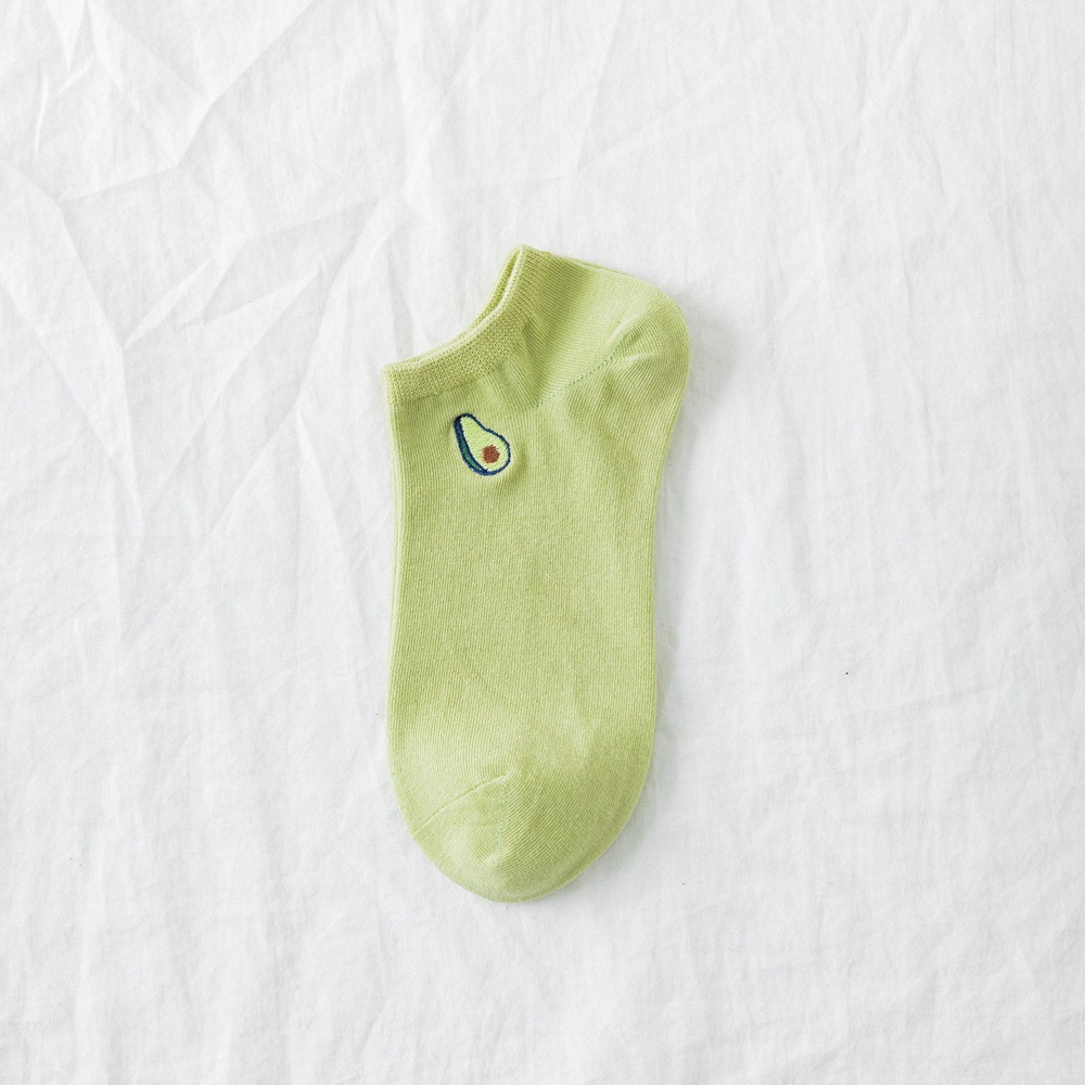 Title 9, Damen-Cartoon-gestickte Avocado-Baumwollsocken