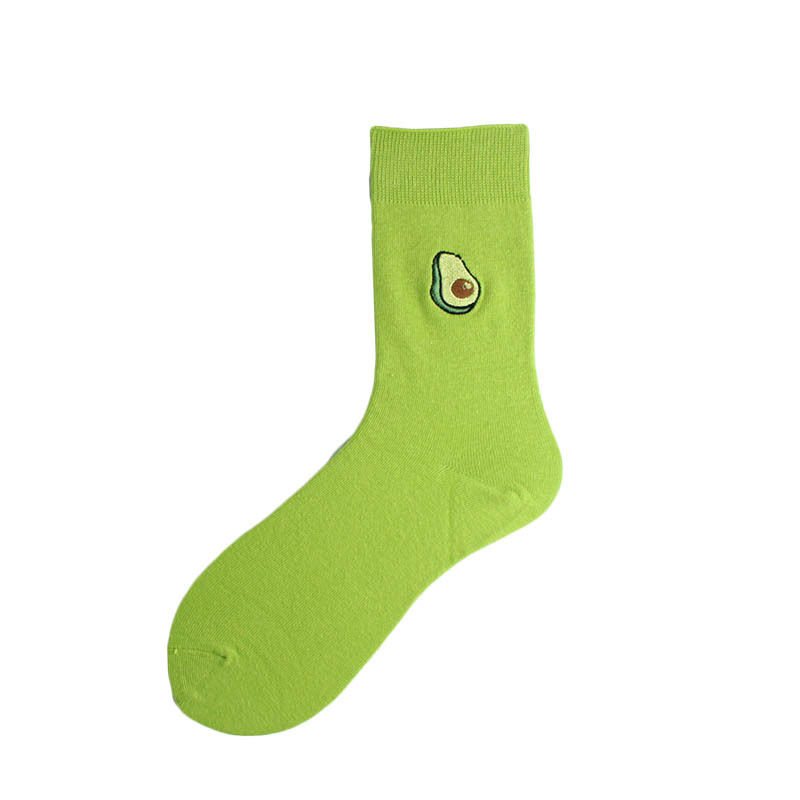 Title 7, Cotton Ins New Pile Socks Groen Avocado Borduur...