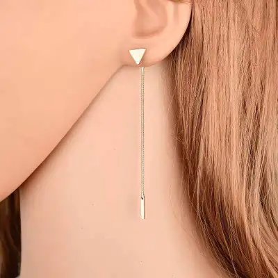 ALong Earrings Female Tassel Earrings Triangle Earrings Small Earrings