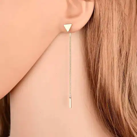 ALong Earrings Female Tassel Triangle Small