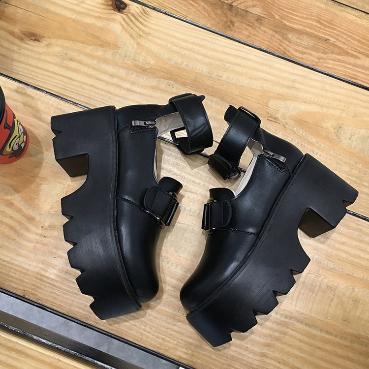 Thick Heel Lolita Shoes Retro Round Toe Doll Shoes Japanese Trifle Sole