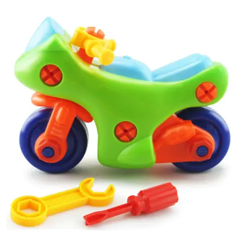 Children's Toys Detachable and Assembled Motorcycle Plastic Building Block