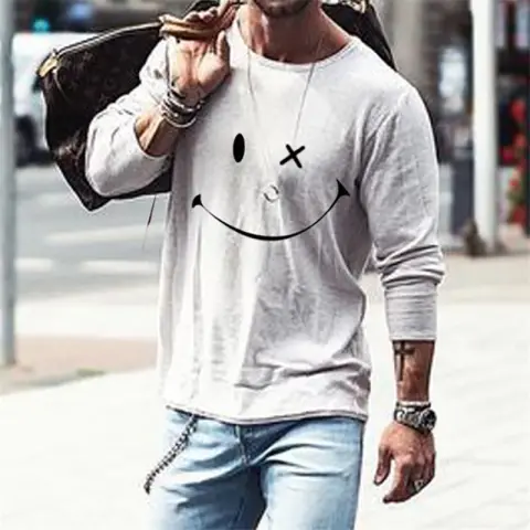 Fashion Loose Clothes Round Neck T-shirt Autumn