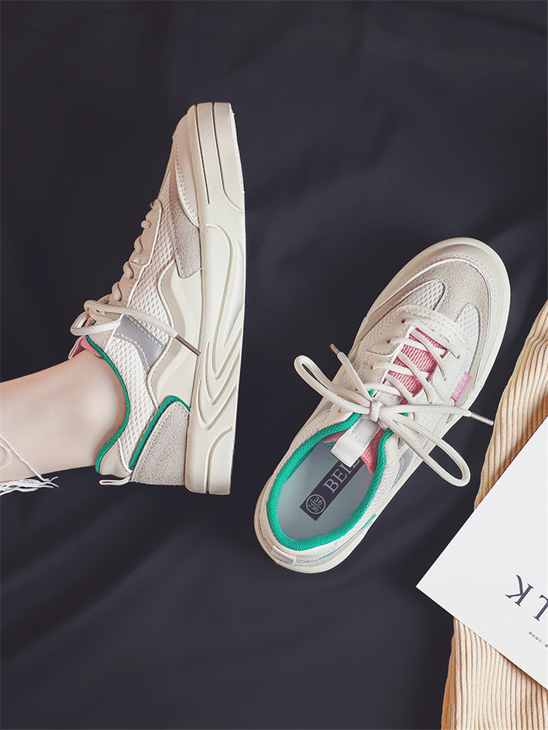 All match Street Shooting Sports White Shoes Sneakers Green - Shop at LoveMi