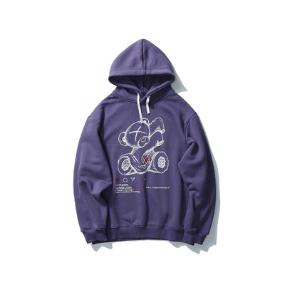 Title 2, Street Ins Tide Brand Bear Print Hooded Sweater...