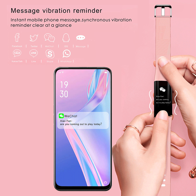 Compatible with Apple , Smart Bracelet Watch Heart Rate Blood Pressure Pedometer