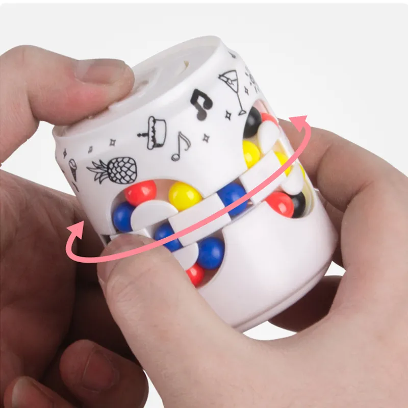 Can Cube Top Magic Colorful Beans Finger Spinning Relieves Stress – image 5