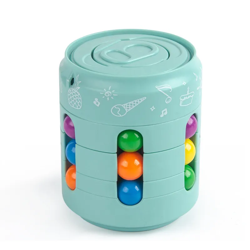 Can Cube Top Magic Colorful Beans Finger Spinning Relieves Stress – image 8